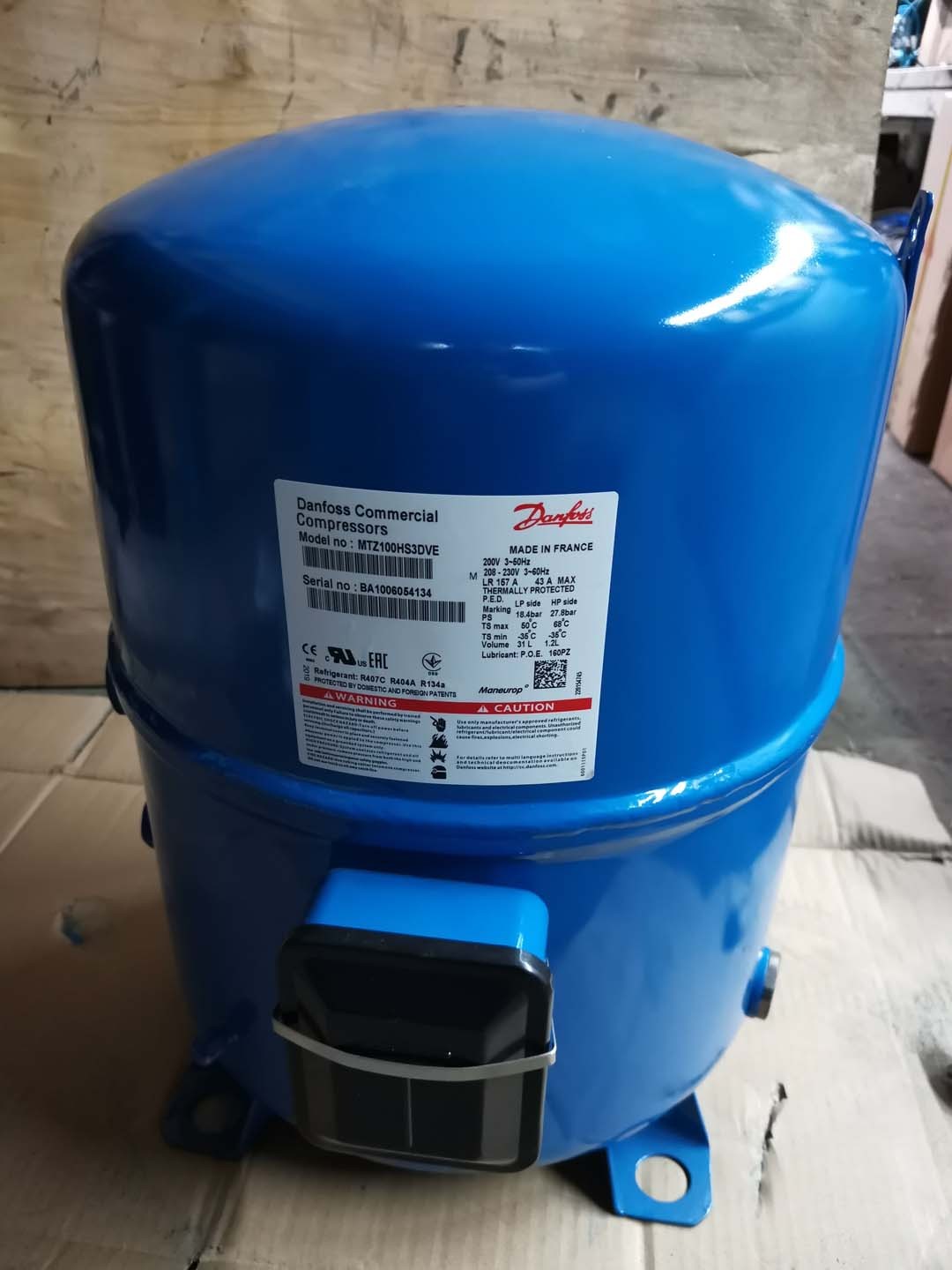 MTZ100HS3DVE Danfoss Refrigeration Compressor